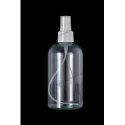 100ml Plastic PET Cosmo Round Bottle 24/410 Neck with Fine Mist Sprayer for Cosmetics Packaging