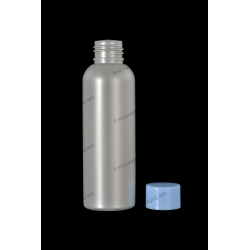 185ml Plastic PET Boston Round Bottle 24/410 with Orifice Reducer and Cap for Cosmetics Packaging