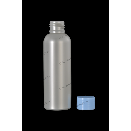 185ml Plastic PET Boston Round Bottle 24/410 with Orifice Reducer and Cap for Cosmetics Packaging