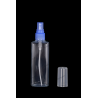 80ml Square Plastic PET Bottle 20/410 Neck with Fine Mist Sprayer for Cosmetics Packaging