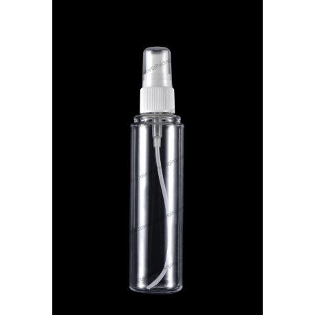 100ml Plastic PET Bottle 20/410 Neck Finish with Fine Mist Sprayer for Cosmetics Packaging